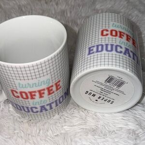 Teacher Gift Mug Set of 2 Oversized Large Coffee Education NEW